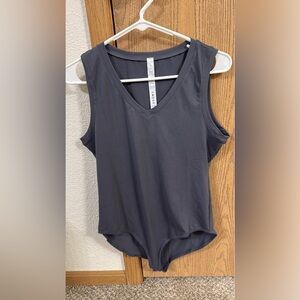 Women's Gray Sleeveless Bodysuit